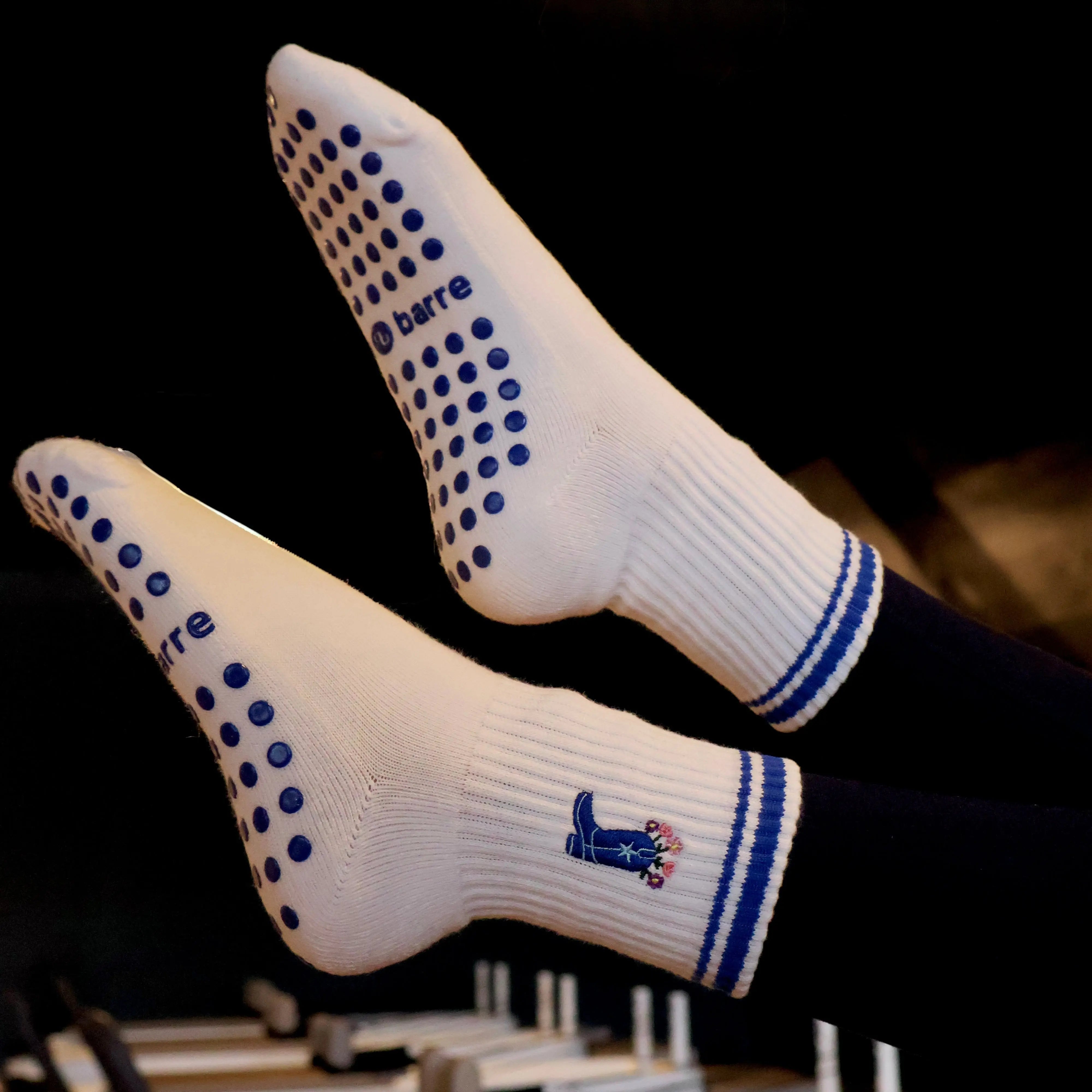 Coastal cowgirl pilates socks