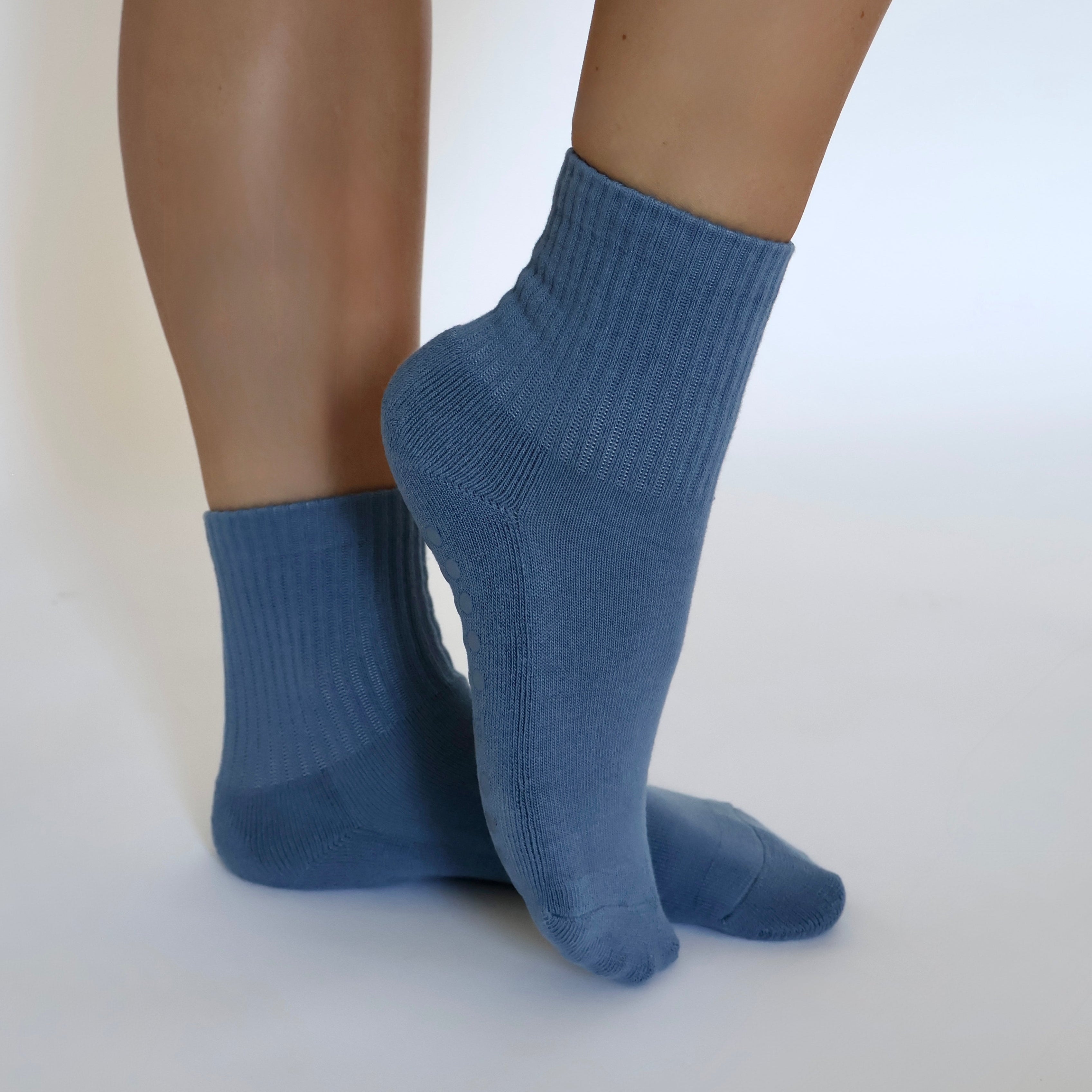 Cute Blue Grip socks for pilates