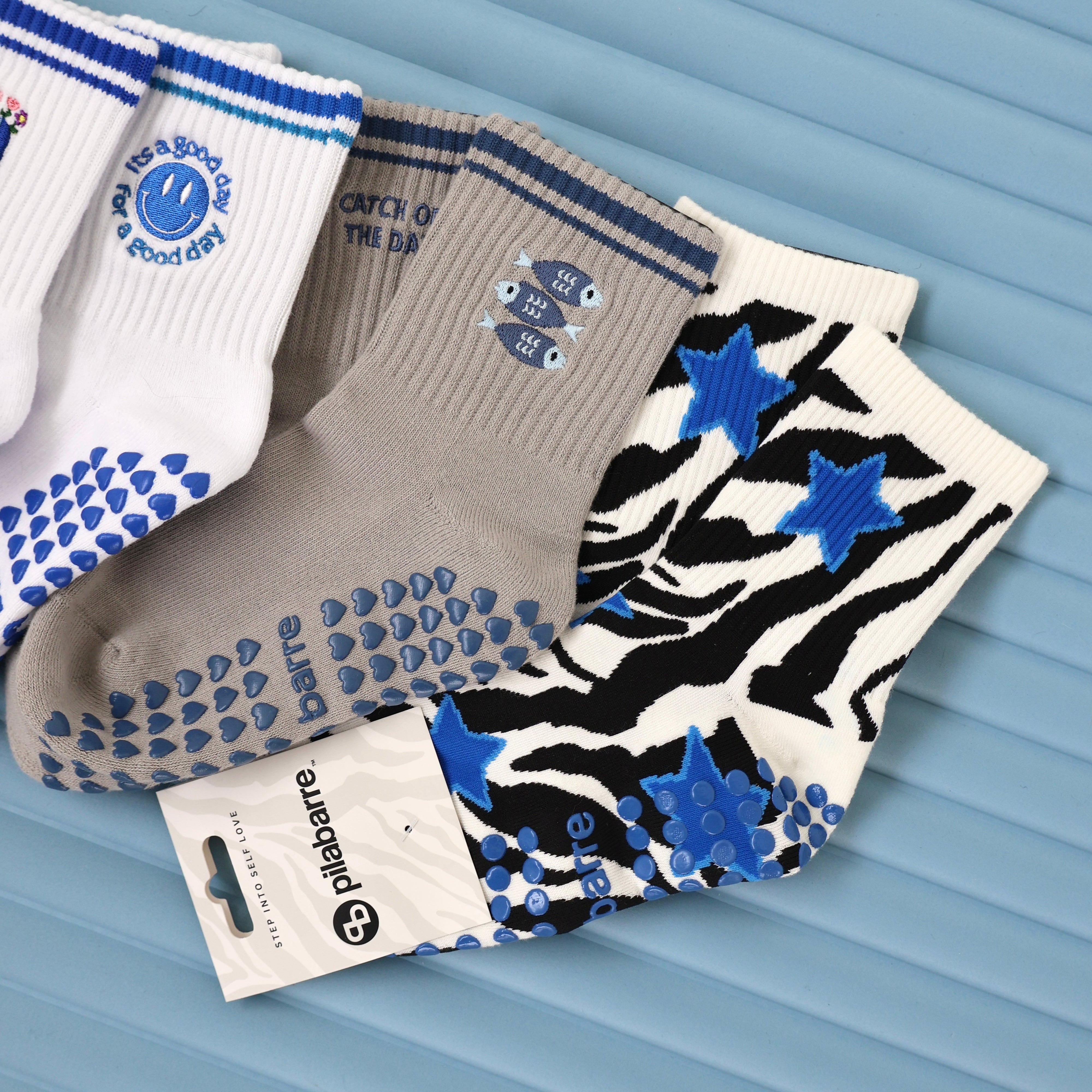 FEELING BLUE GRIP SOCK BUNDLE3 