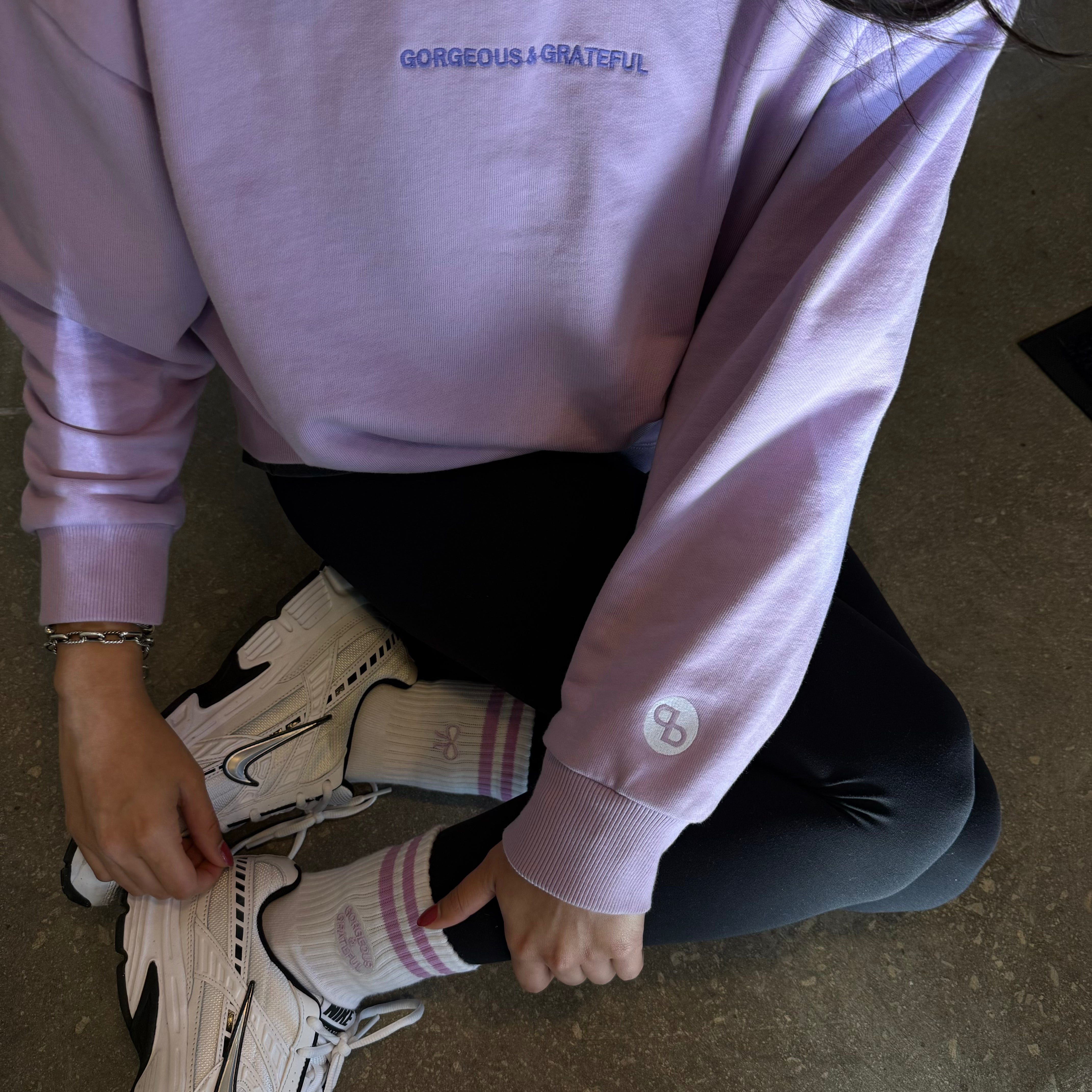 Gorgeous & Grateful Crewneck + Sock Set crewneck Pila-Barre Pila-Barre Gorgeous & Grateful Crewneck + Sock Set