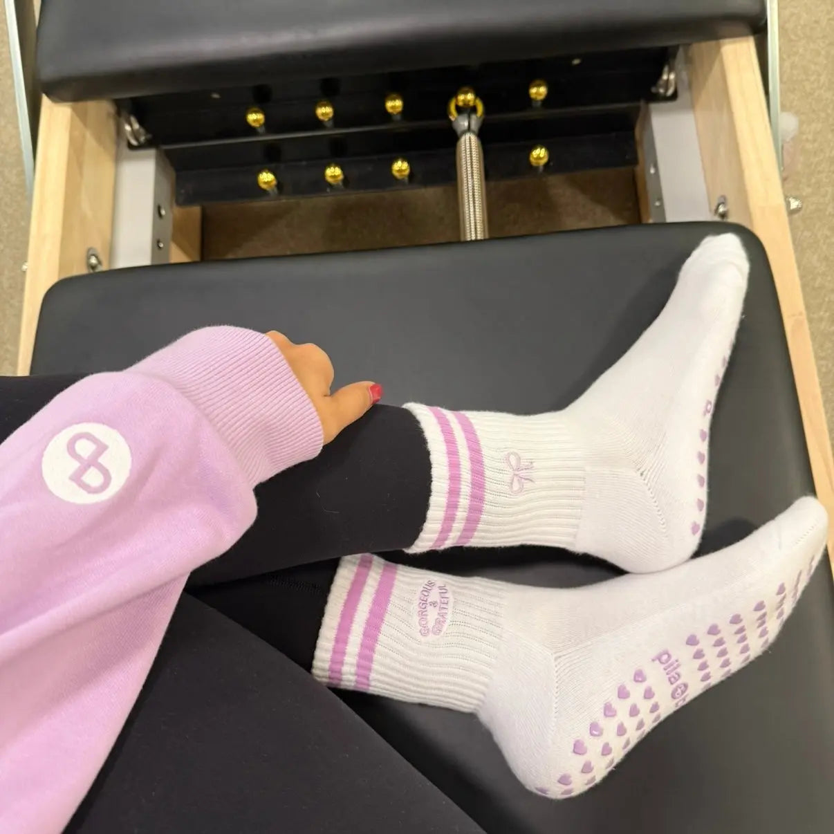 Gorgeous & Grateful Grip Sock  My Store Pila-Barre Gorgeous & Grateful Grip Sock