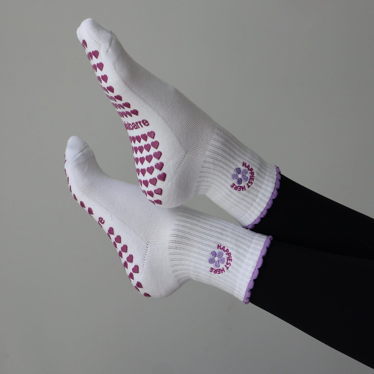 Happiest here barre socks in purple