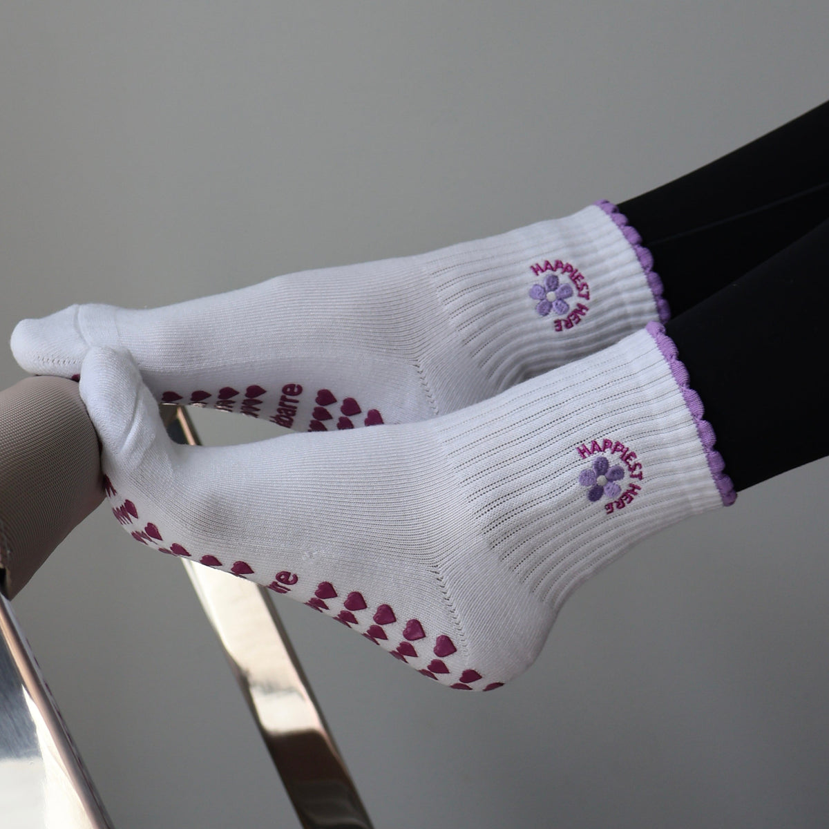 Happiest here pilates socks in purple