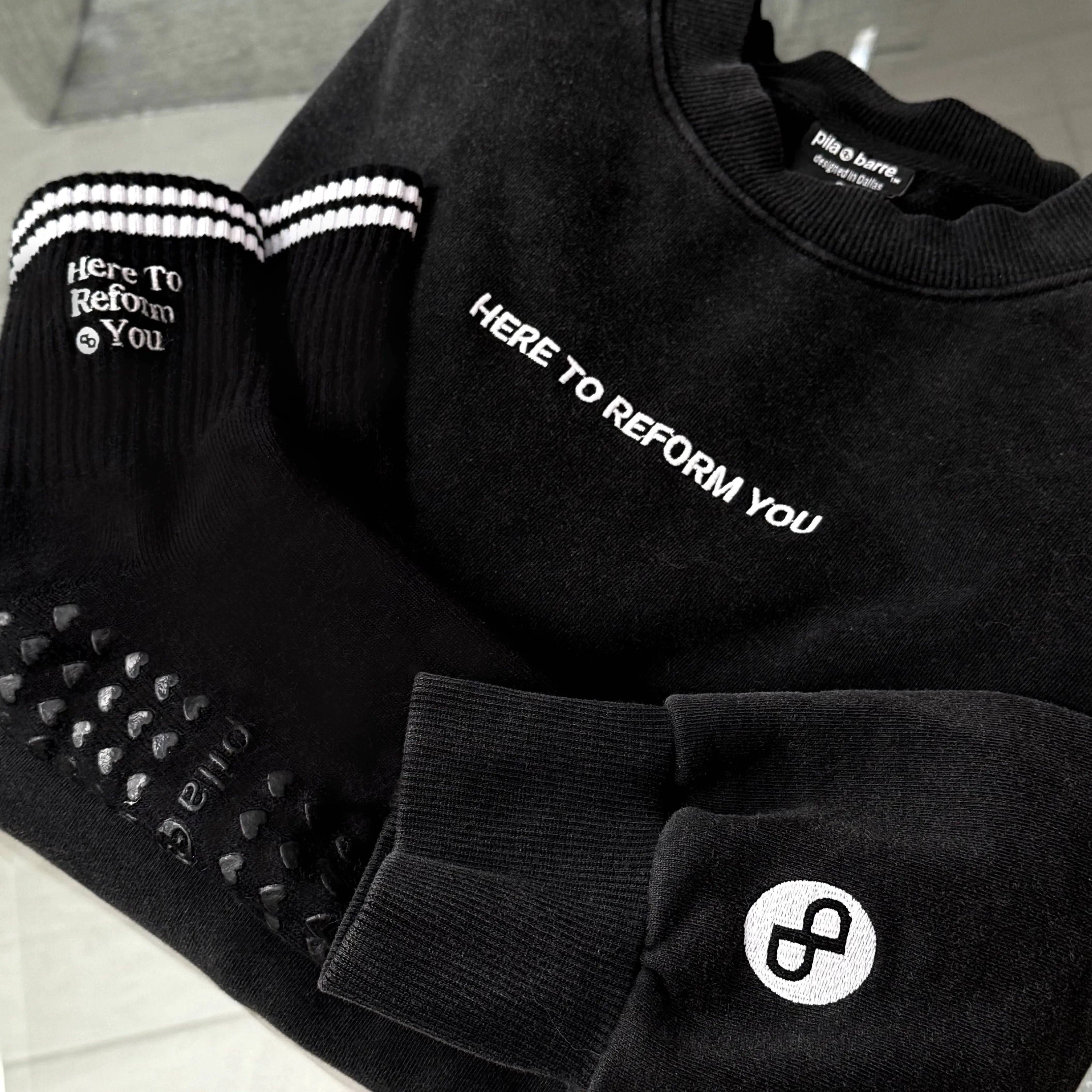 Here To Reform You Crewneck + Sock - Instructor's Set  Pila-Barre Pila-Barre 