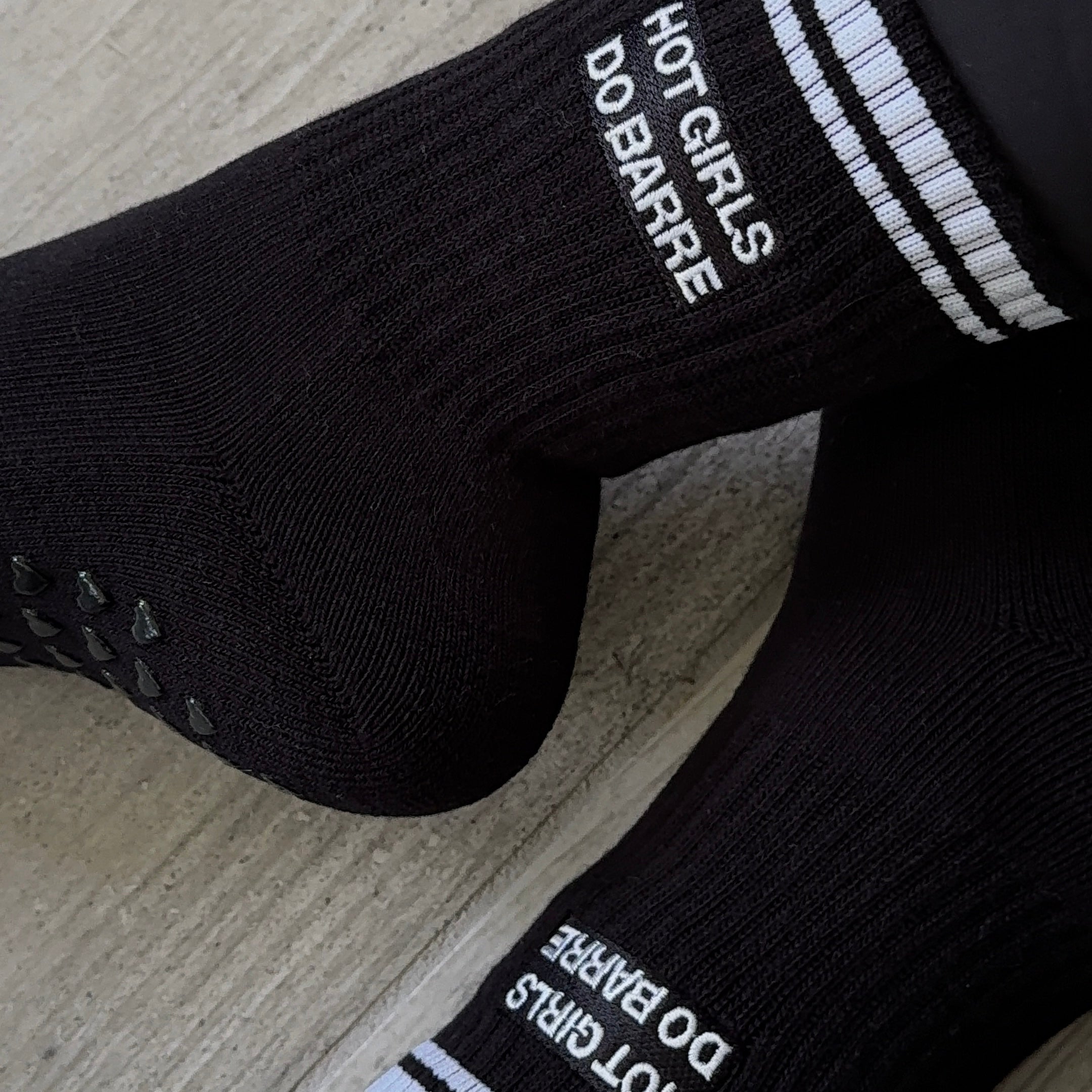 Hot Girls Do BARRE Sock - Black