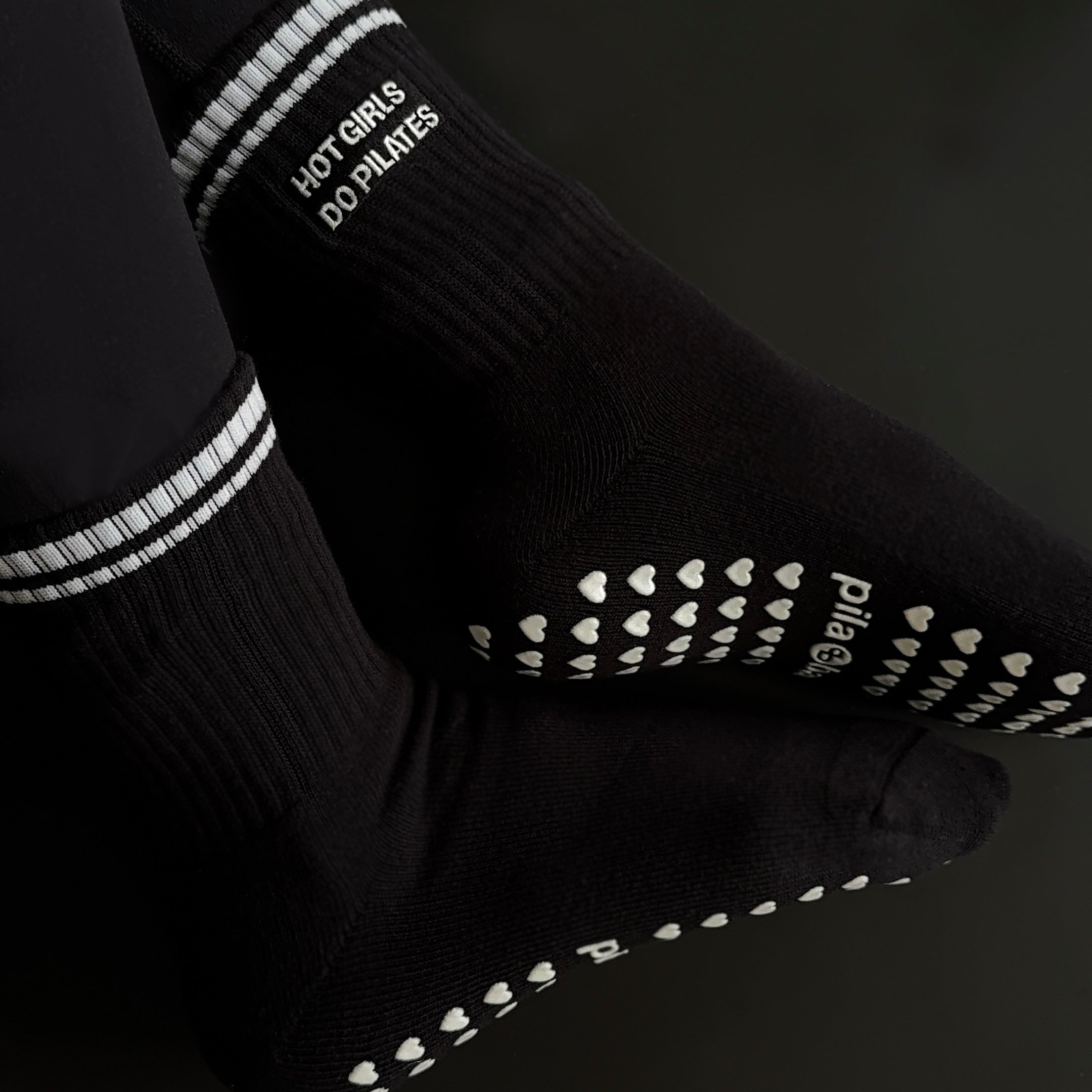 Hot Girls Do PILATES Sock - Black