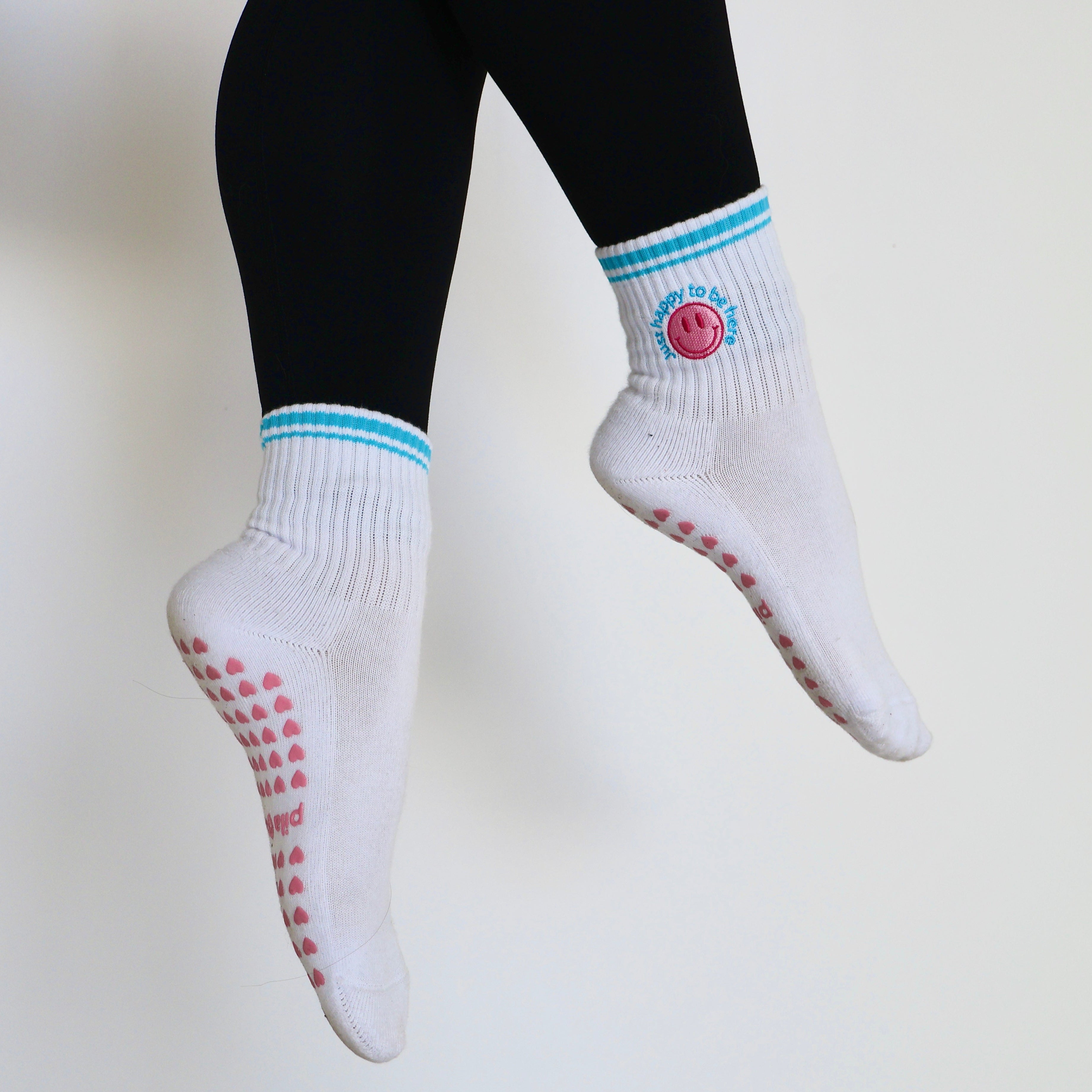 Just Happy To Be Here Grip Socks