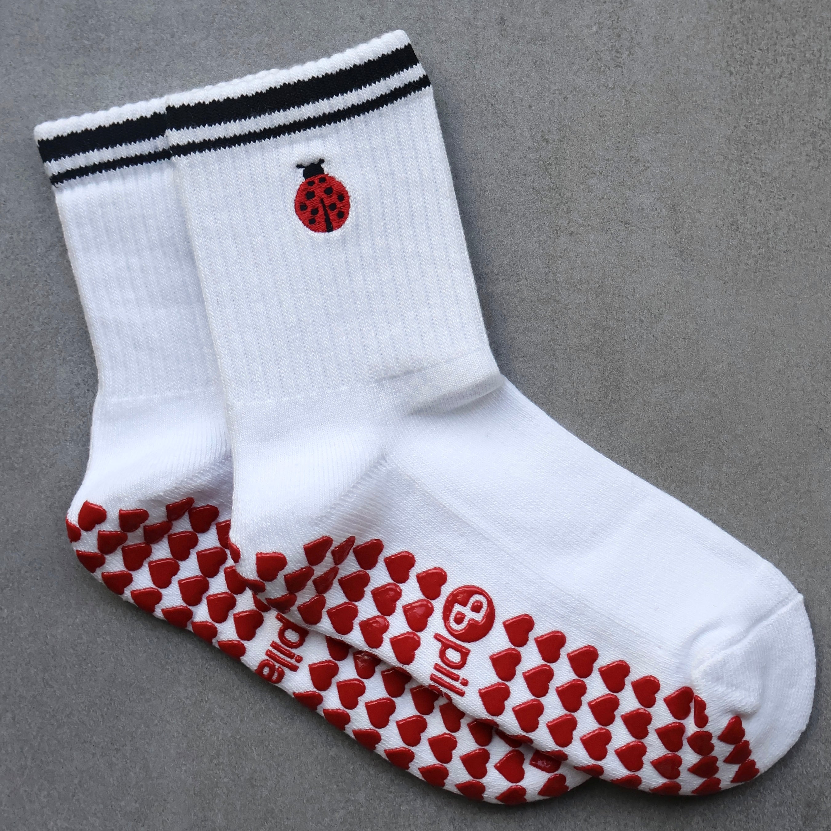 LADYBUG GRIP SOCKS FOR BARRE
