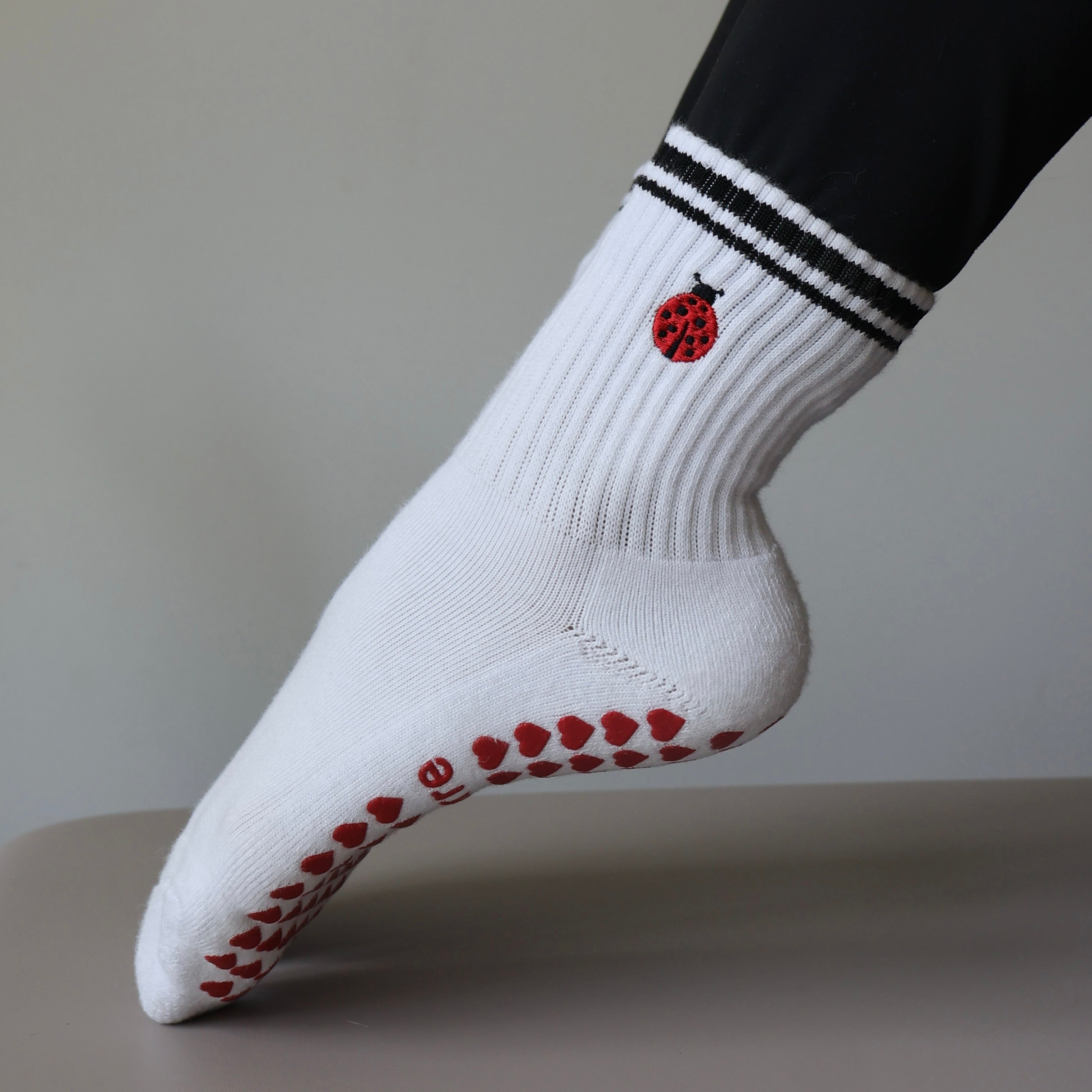 LADYBUG GRIP SOCKS FOR PILATES