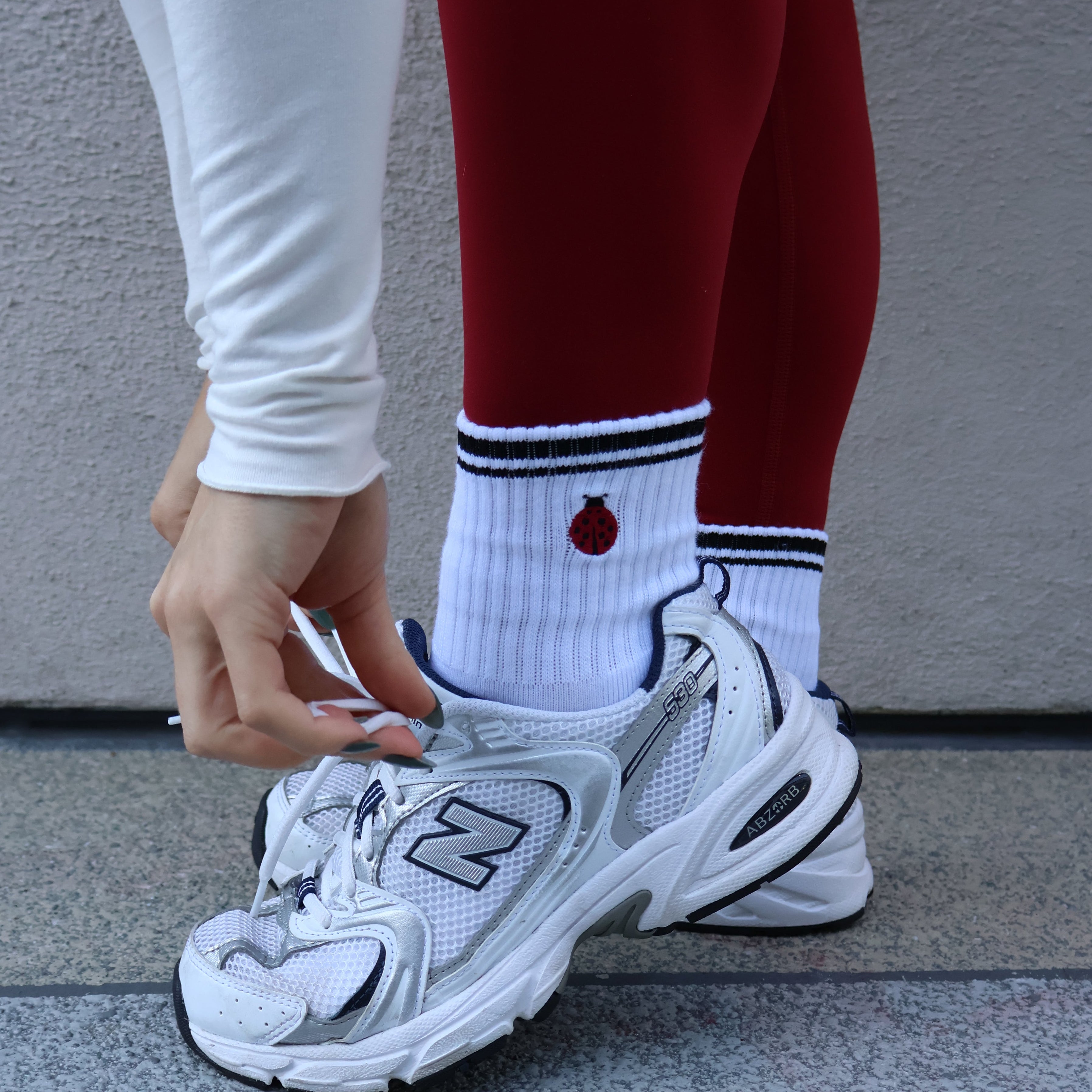 Ladybug Pilates Socks - Ladybug Barre socks - Ladybug grip socks