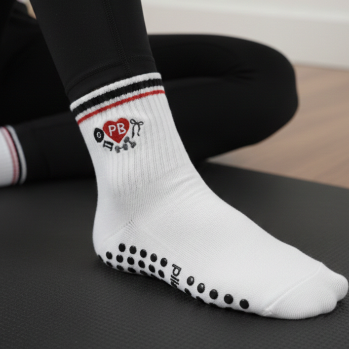 PB Collage Grip Socks