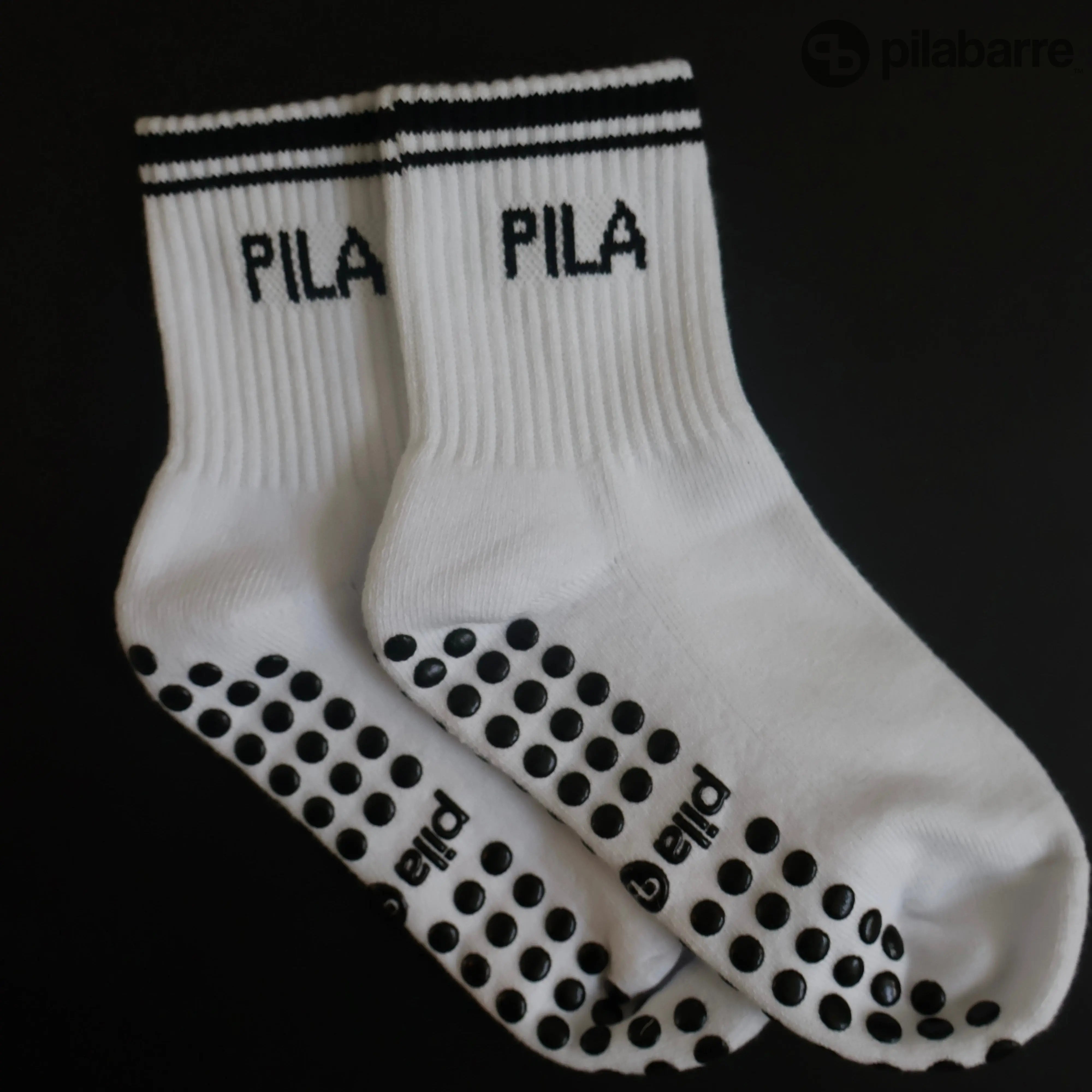 PILA ESSENTIAL WHITE PILATES SOCKS 3