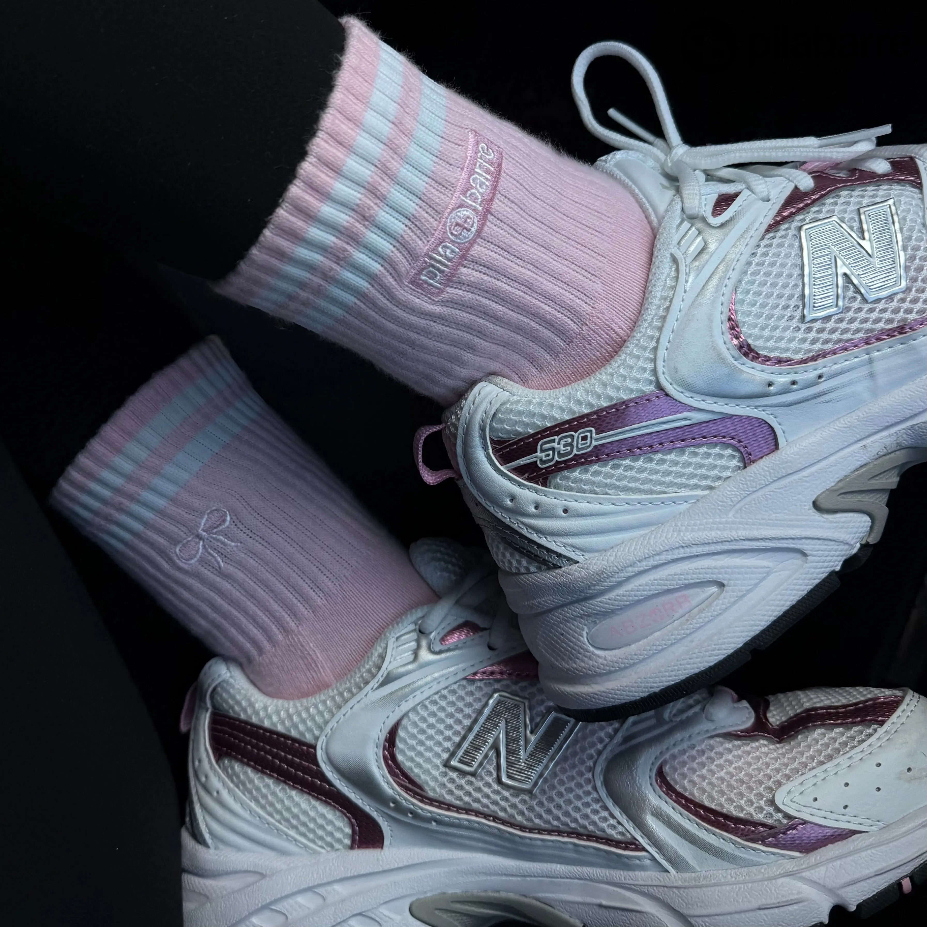 Pila Pink Pilates Socks with Bow