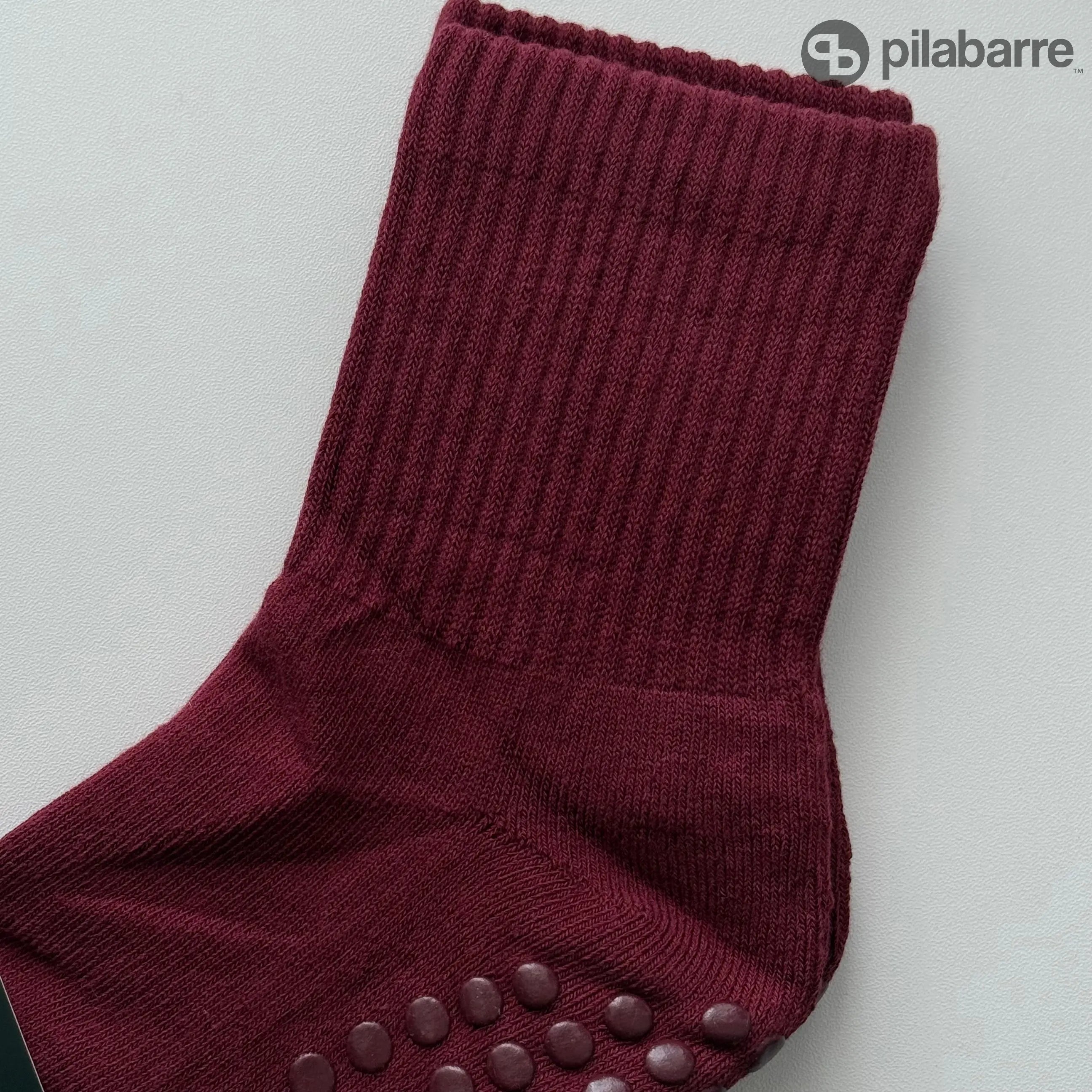 Maroon Grip Socks