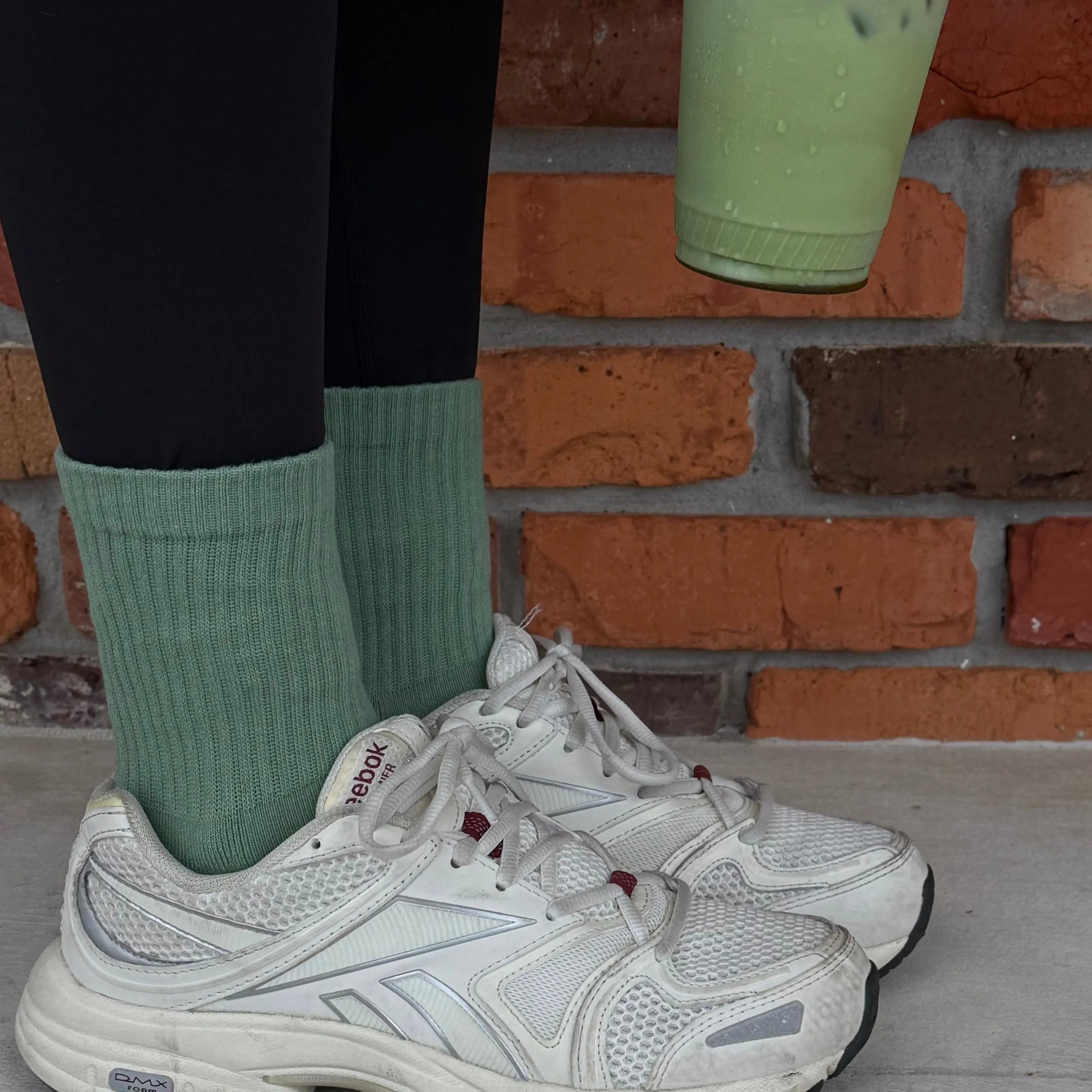 PILA Plain Best Grip Sock - Matcha Green Socks My Store Pila-Barre PILA Plain Best Grip Sock - Matcha Green