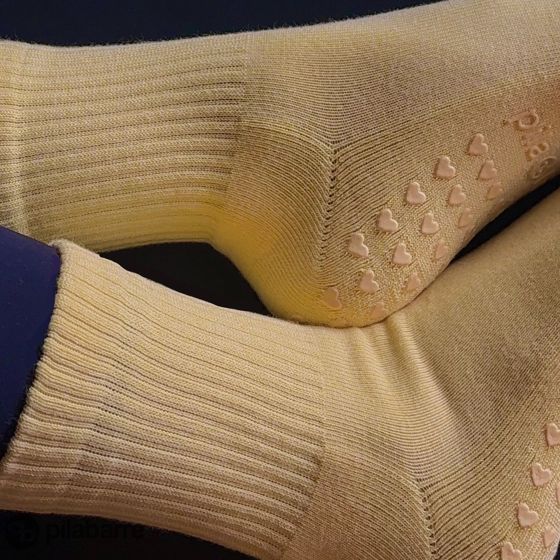 PILA Plain Best Grip Sock - Butter Yellow Socks My Store Pila-Barre PILA Plain Best Grip Sock - Butter Yellow