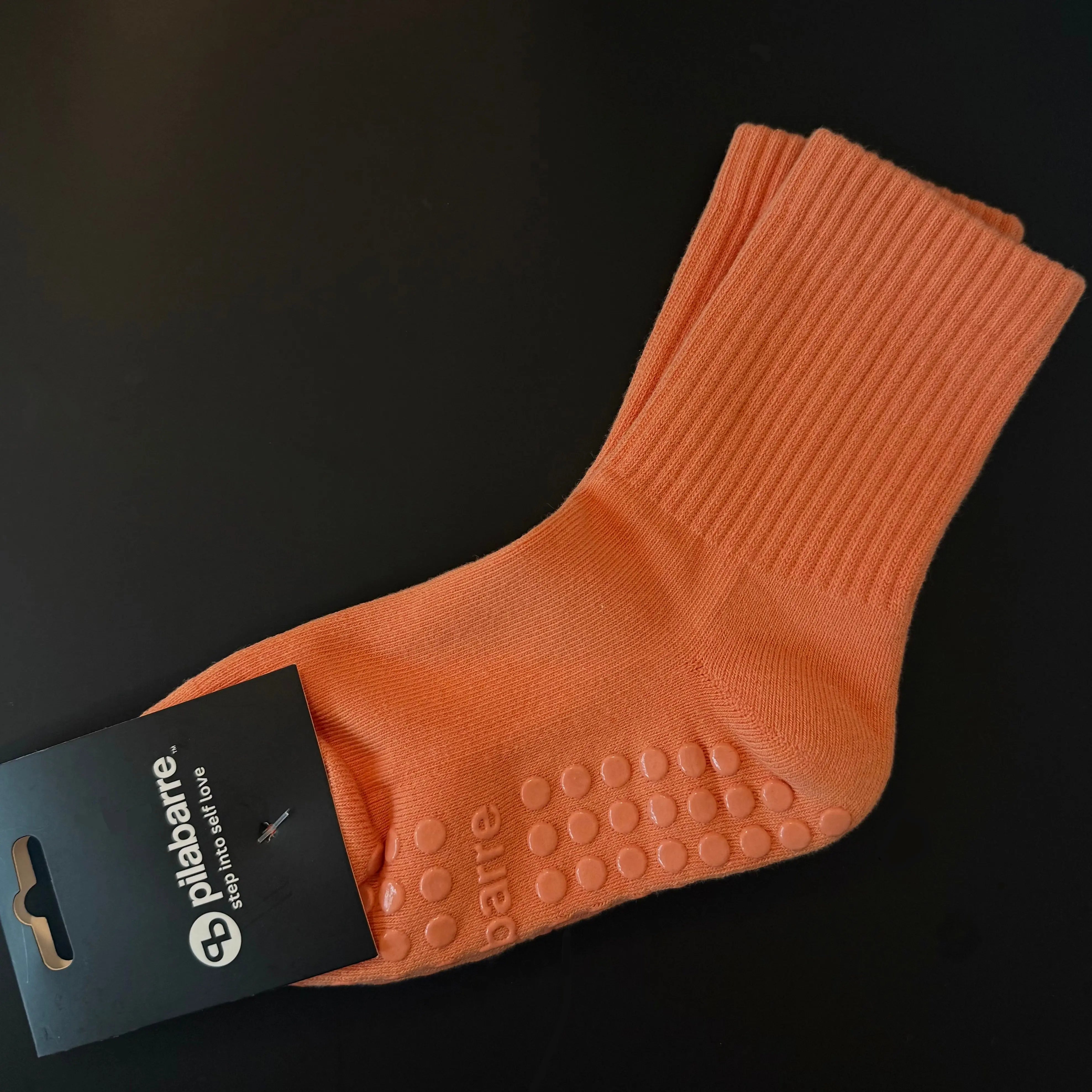PILA Plain Best Grip Sock - Orange Soda Socks My Store Pila-Barre 