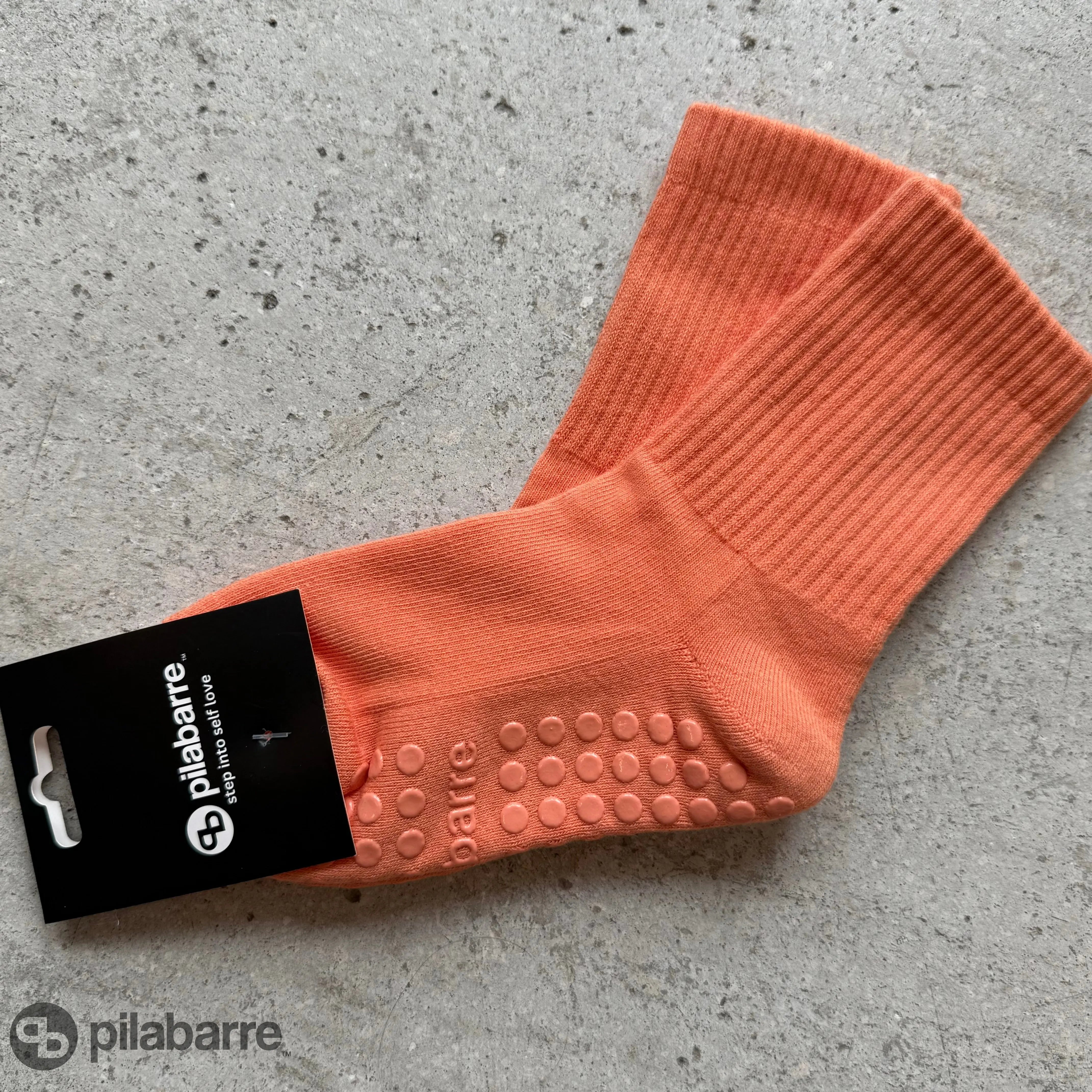 PILA Plain Best Grip Sock - Orange Soda Socks My Store Pila-Barre 
