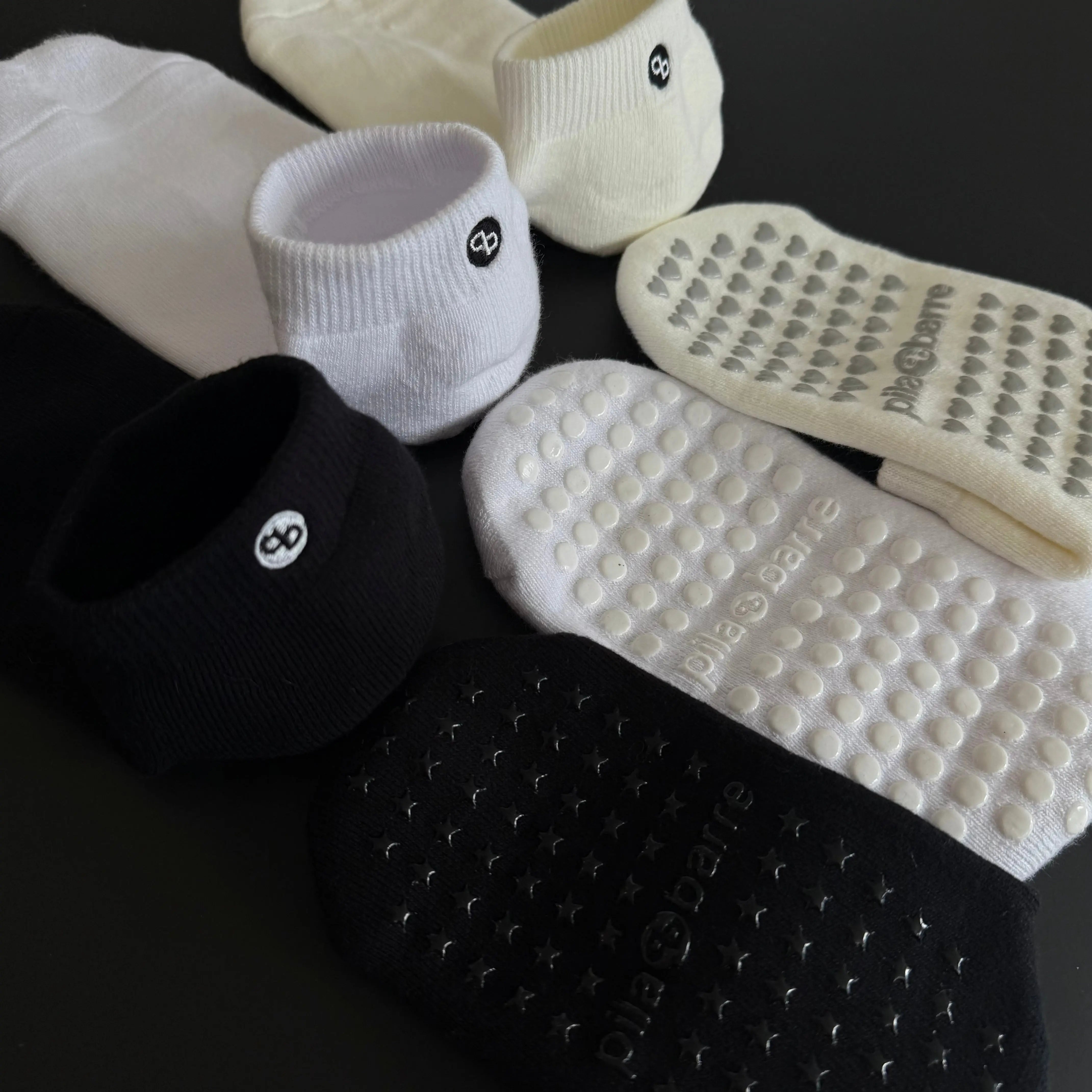 PILA Plain Best Low Grip Socks - White My Store