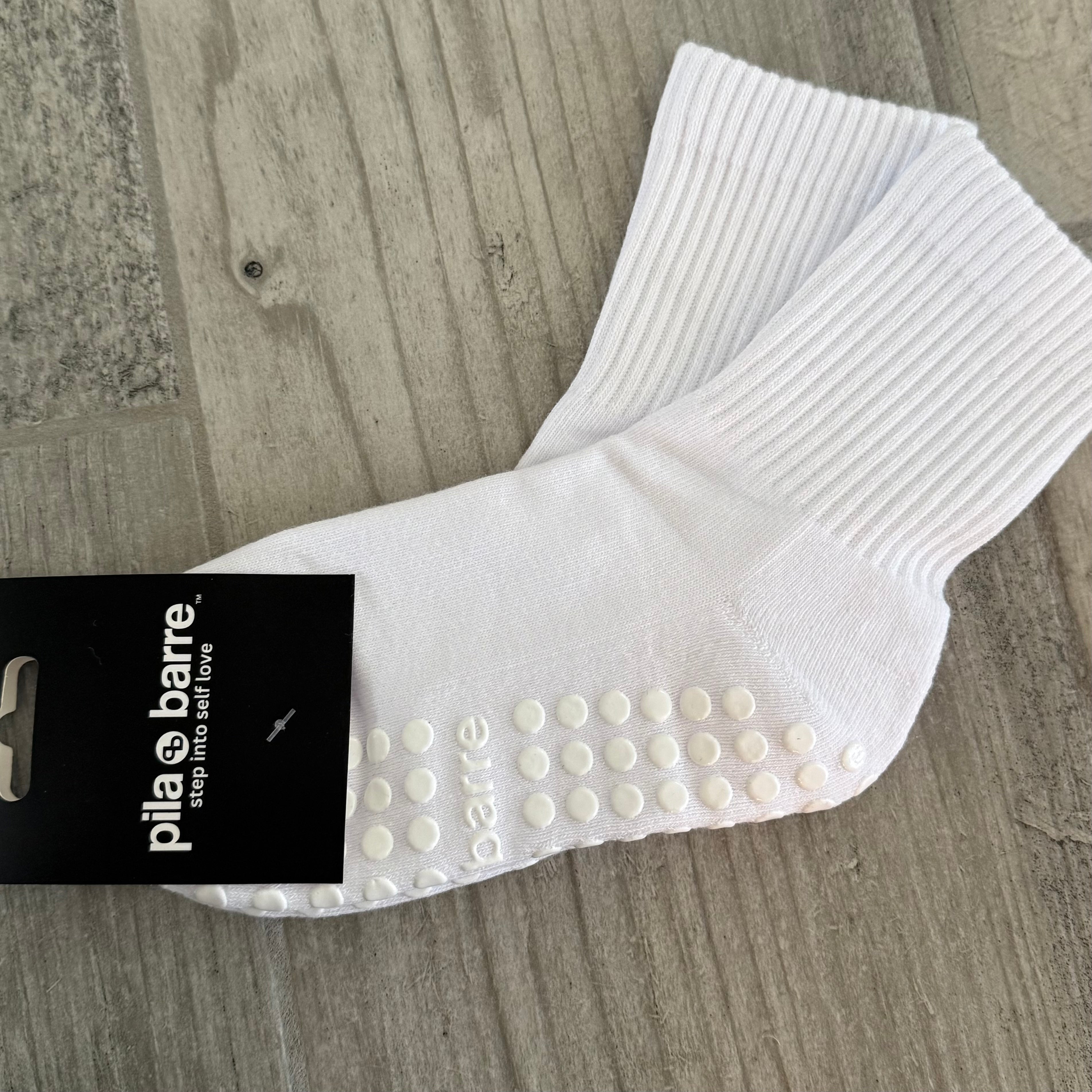 Pila Plain Best White Grip Sock