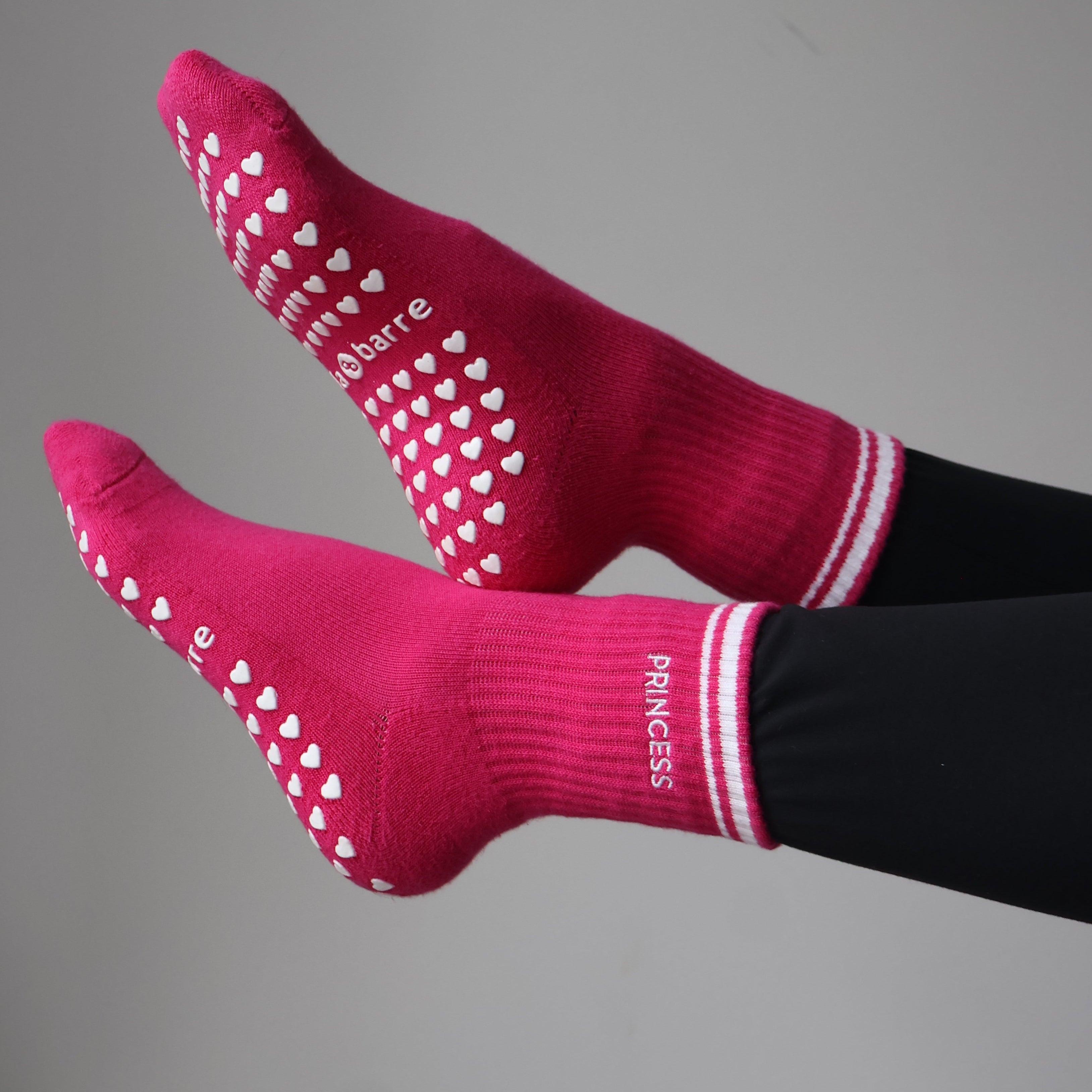 Princes Grip socks in hot pink