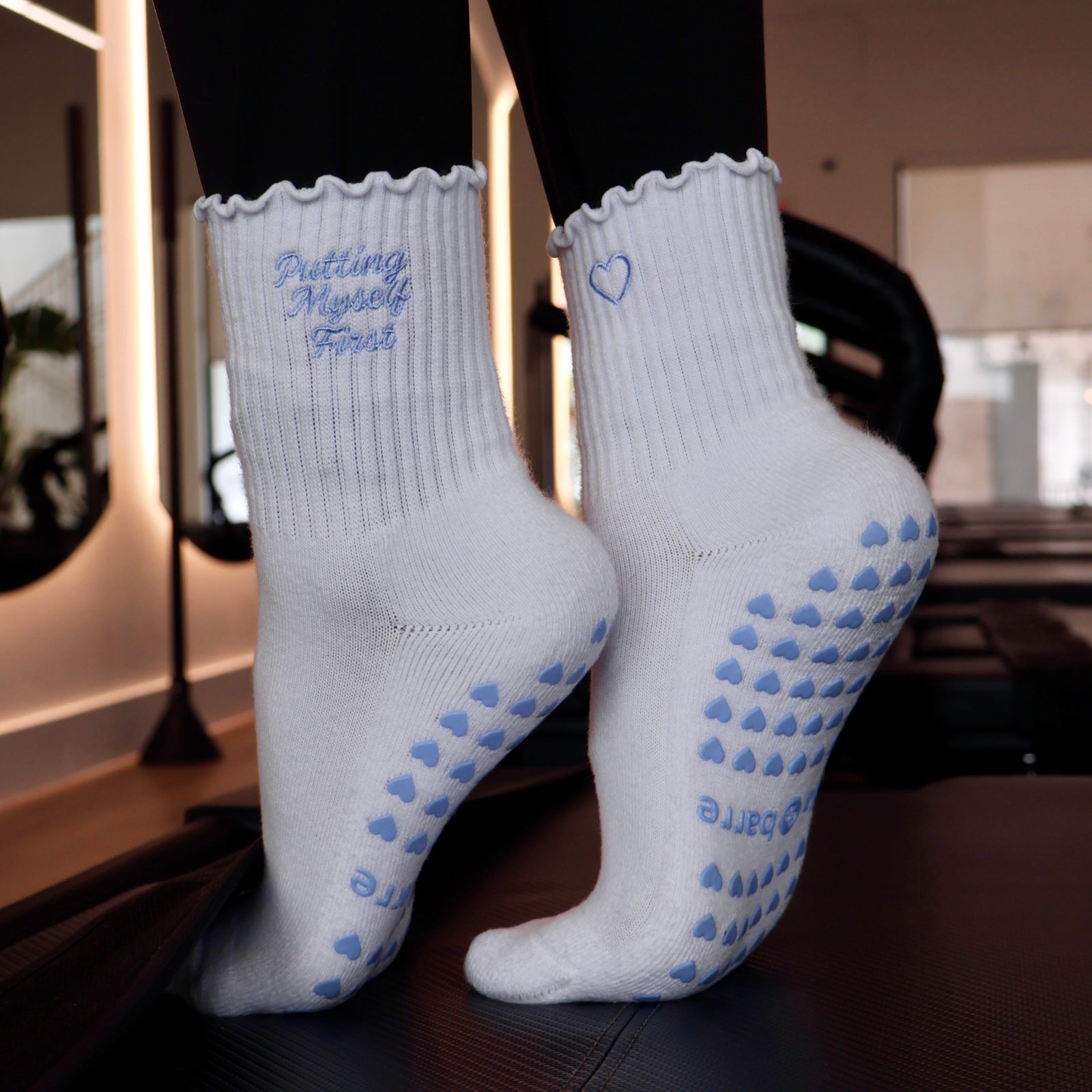 Putting Myself First Grip Socks - THE DAILY RULE x PILABARRE Socks Pila-Barre Pila-Barre Putting Myself First Grip Socks - THE DAILY RULE x PILABARRE 