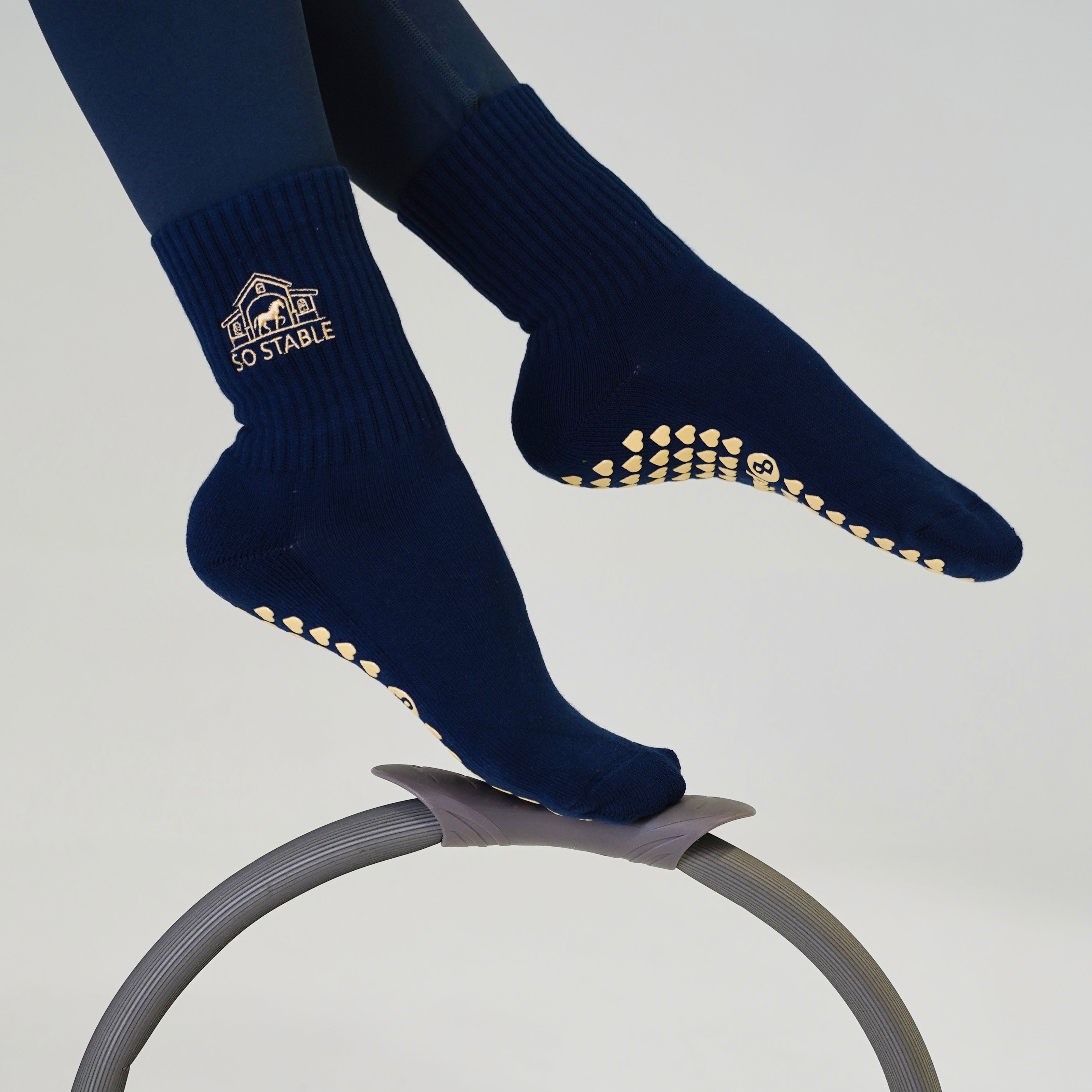 So Stable grip socks with horses