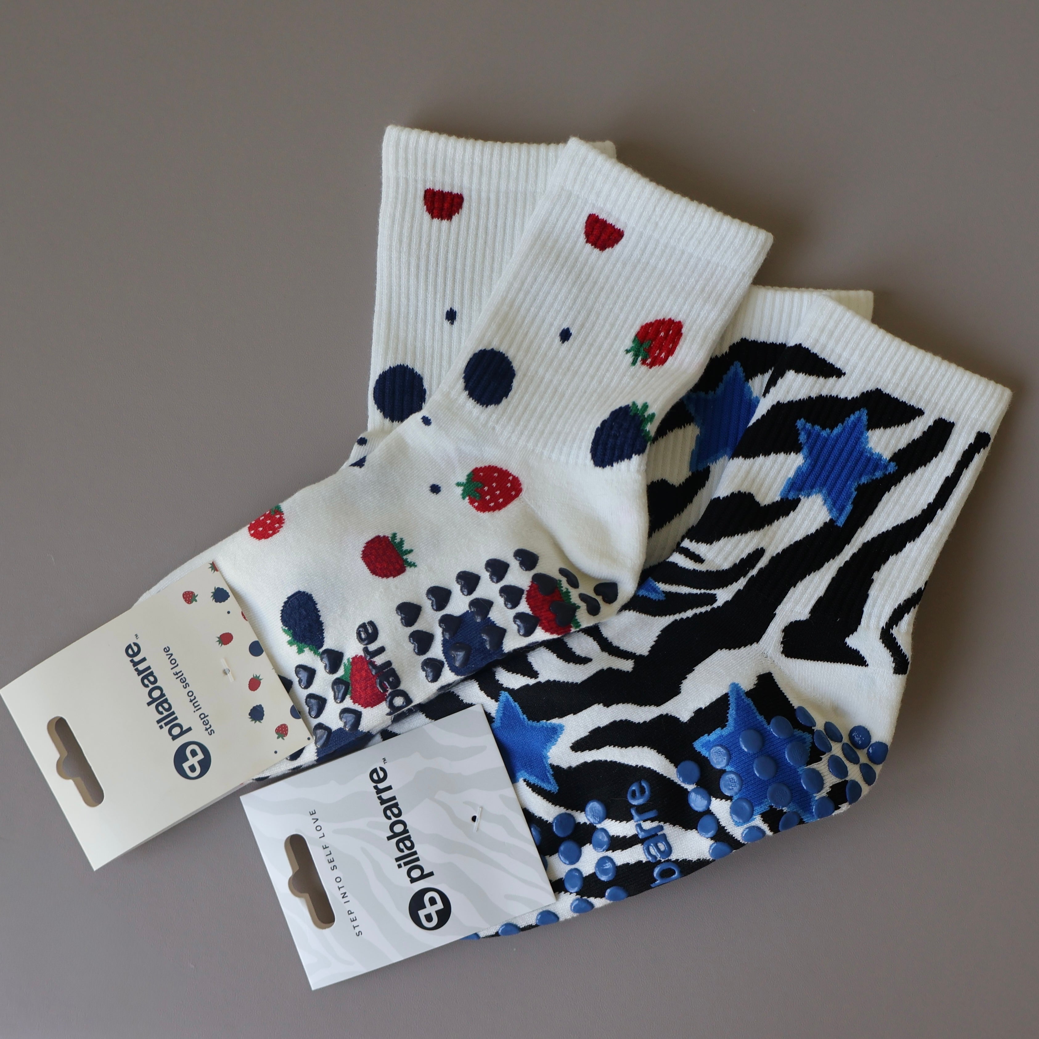 Sweet and Wild Grip Sock Duo