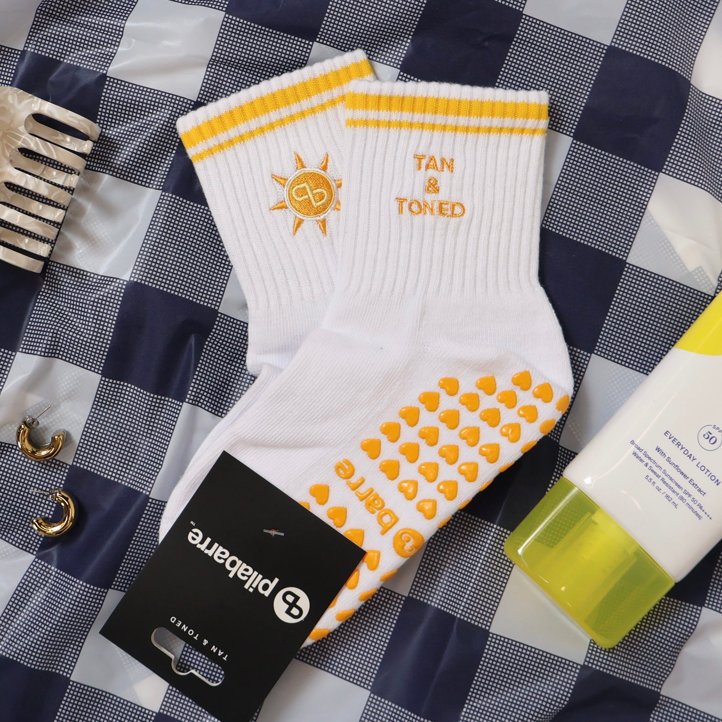 Tan and Toned barre Socks