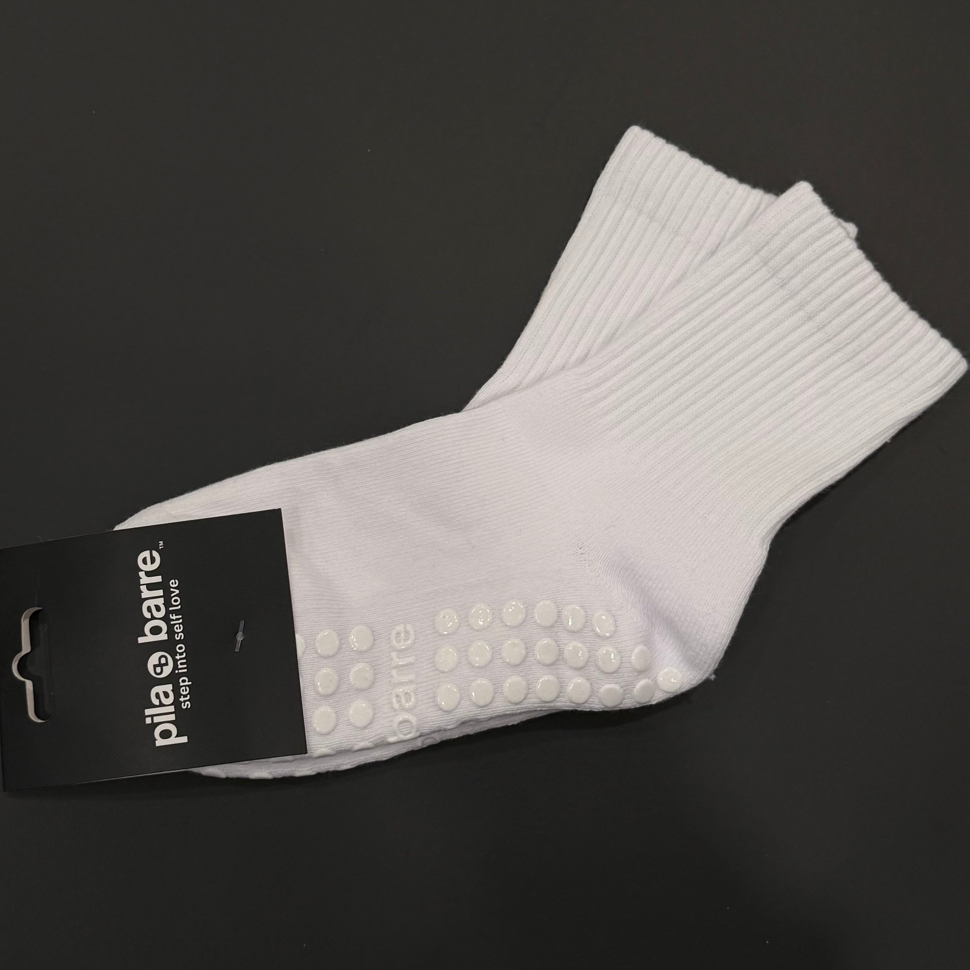 Pila Plain Best White Grip Sock