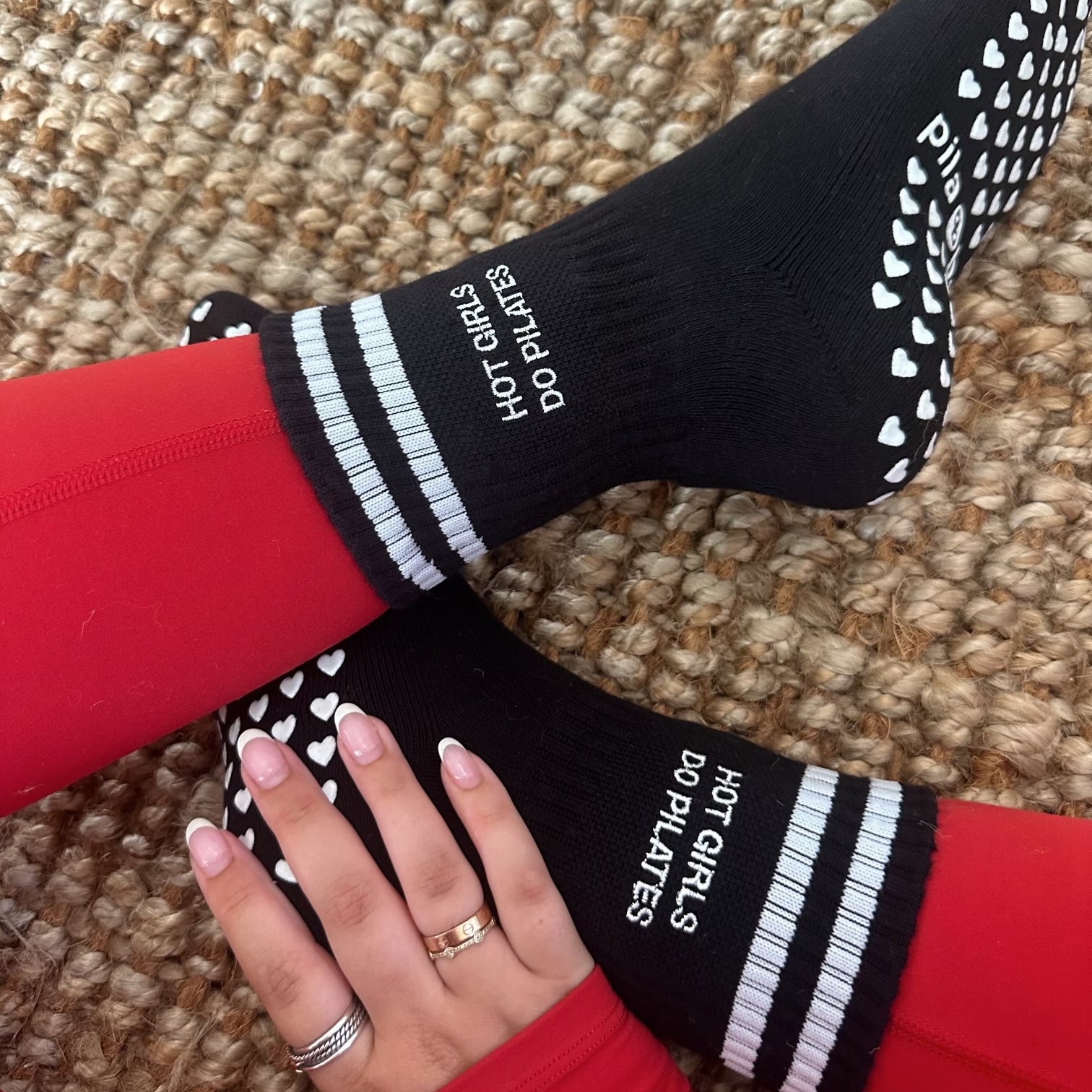 Hot Girls Do PILATES Sock - Black