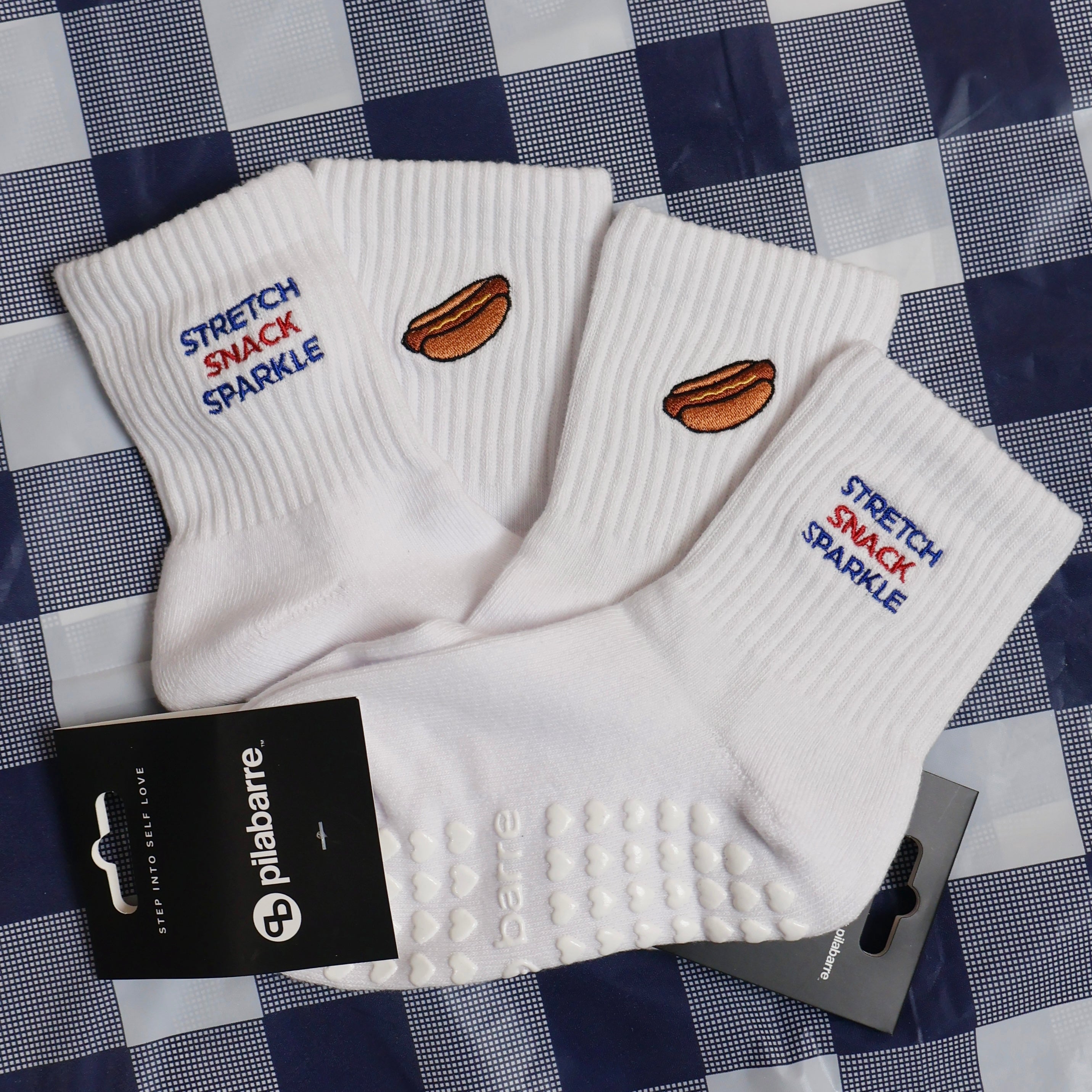 hotdog pilates socks- hotdog barre socks