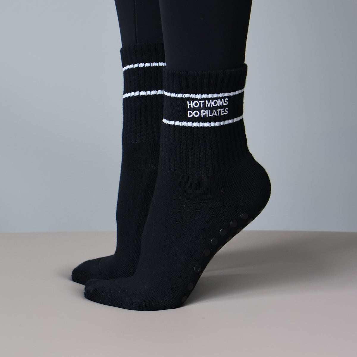 hot moms do pilates - cute pilates socks for moms