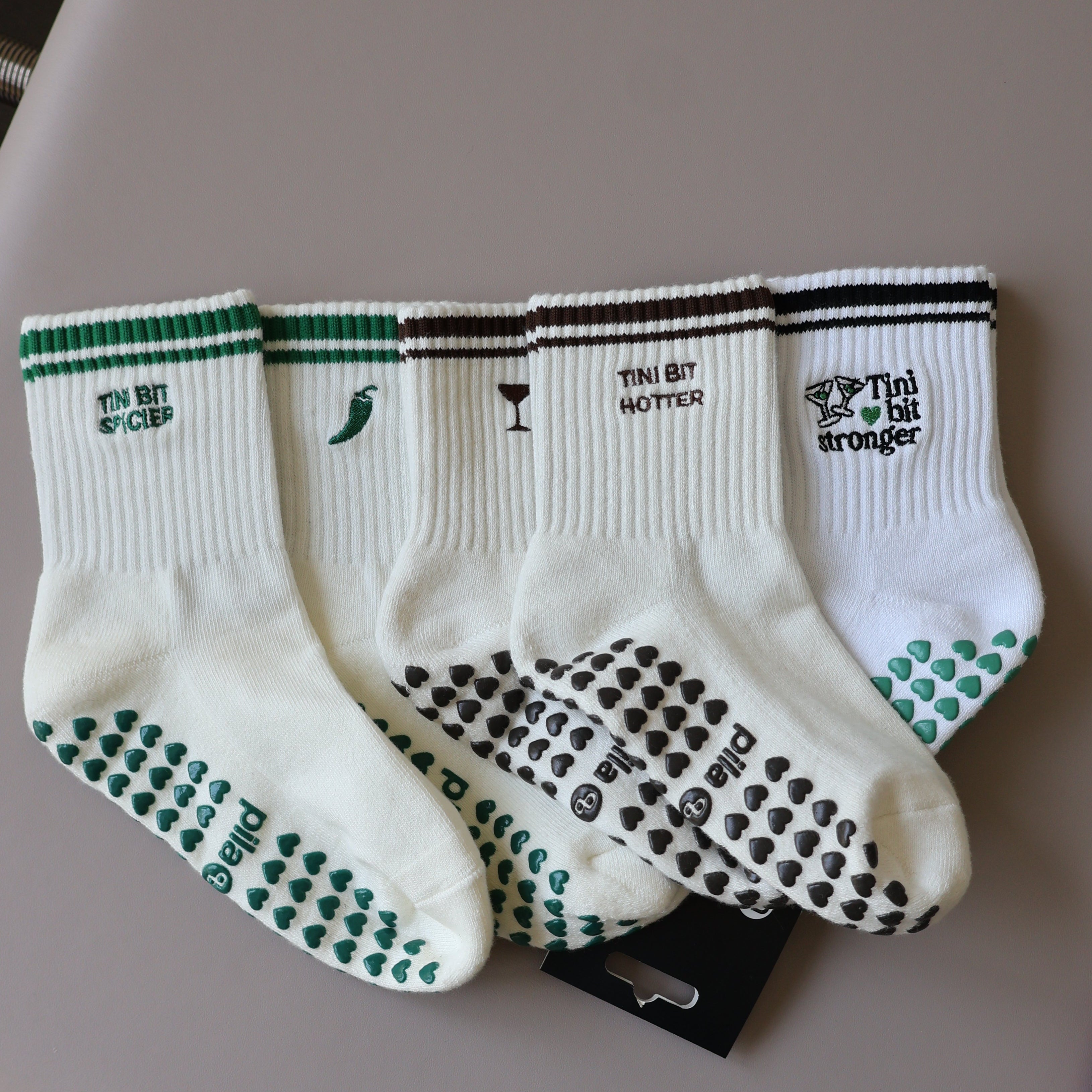 cute martini pilates sock bundle